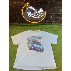 Nascar Aric Almirola 43 Blue Double Sided T Shirt Tee Men's Size XXL‎ 2XL